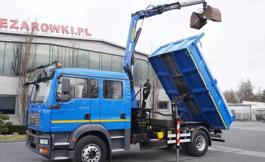 MAN TGM 18.240 / BRYGADÓWKA 6 osób / WYWROTKA / HDS 4x2 zdjęcie 