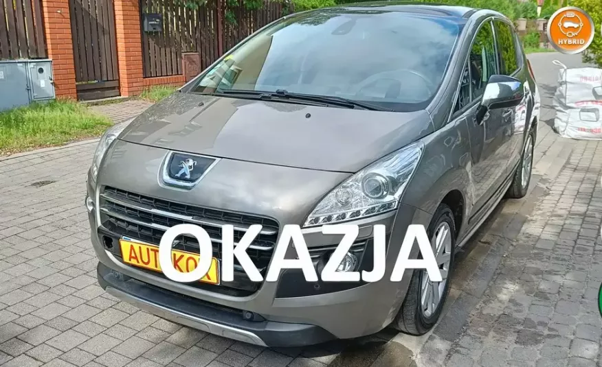 Peugeot 3008 2.0 HDi HYbrid4, 200 KM, 4x4, NAVI, panorama, DVD, bezwyp, mały przebieg zdjęcie 
