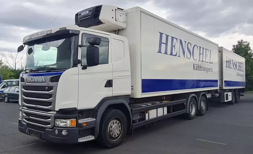 G410 chłodnia tandem mroźnia z Niemiec z przyczepą ASO Scania carrier thermo king zdjęcie 1