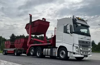Volvo FH 500 bramowiec zestaw z przyczepą na 3 kontenery z Niemiec idealny stan meiller