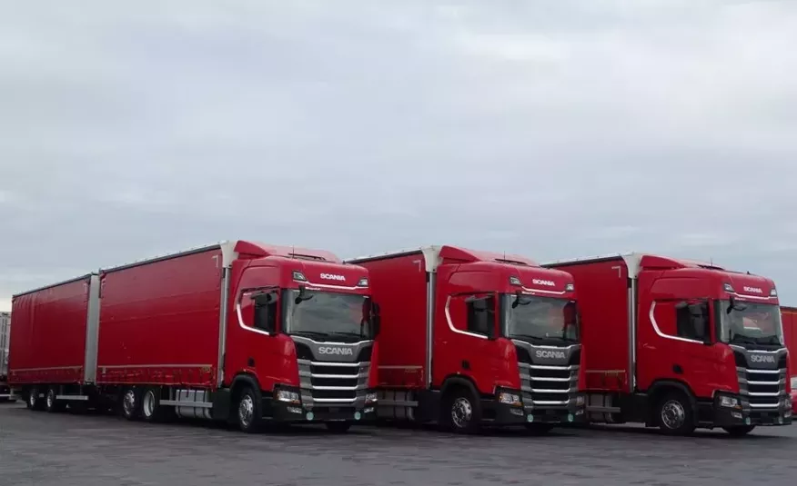 Scania R 450 / NOWY MODEL / ZESTAW TANDEM 120 M3 / PRZEJAZDOWY / RETARDER / I-COOL / 2018 R / 6x2 zdjęcie 