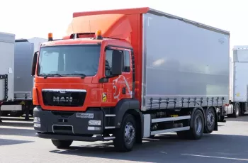 MAN TGS 26.360 / 6X2 / FIRANKA - 7 M / PODŁOGA SZYNA-DESKA / AUTOMAT / /