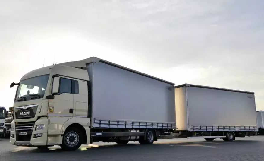 MAN TGX 18.360 / ZESTAW TANDEM PRZEJAZDOWY -120 M3 / ŁADOWNOŚĆ: 14 600 KG / 7.7 M + 7.7 M / zdjęcie 