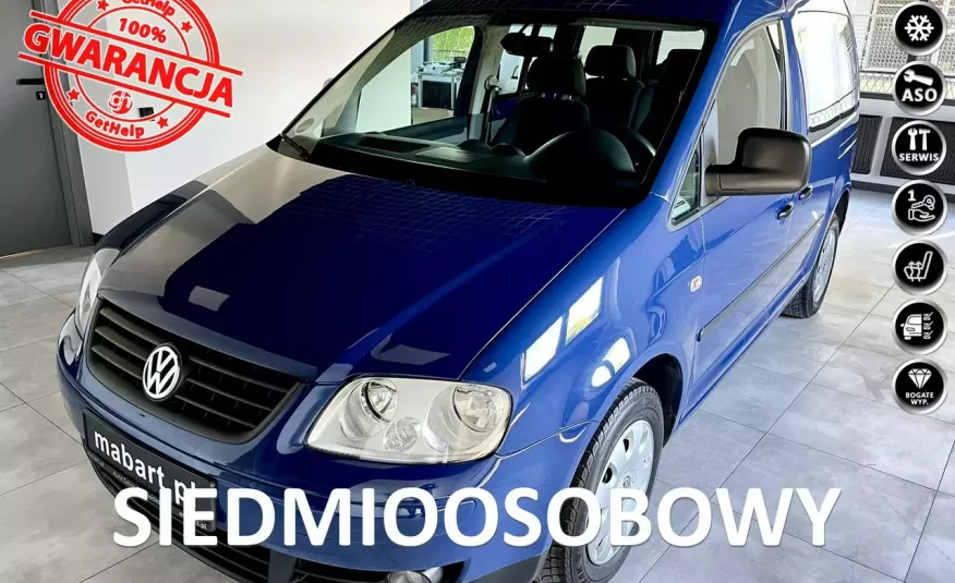 Volkswagen Caddy 1.9 TDI 105KM 7 osobowy I lift Klima PDC 2x drzwi przesuwne Z Niemiec zdjęcie 