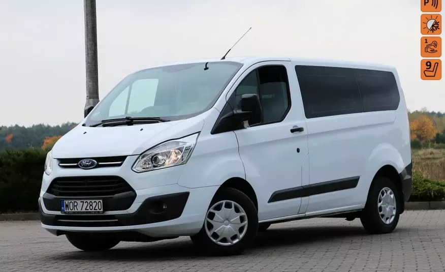 Ford Transit Custom 170KM 9 osobowy Klima Tempomat Pdc Hak Aux Komputer 1właściciel zdjęcie 