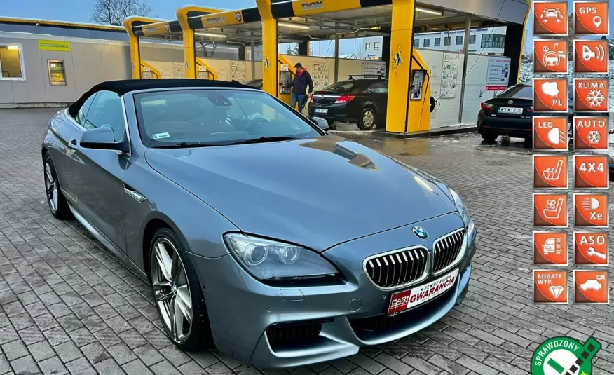 BMW 650 Cabriolet x-drive head up kamera360 radar asystent pasa śliczna zamina zdjęcie 