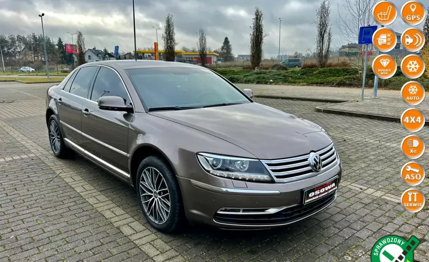 Volkswagen Phaeton Lift 3.0tdi 245KM 4-Motion ledy skóry navi zamiana 1 rok gwarancji zdjęcie 