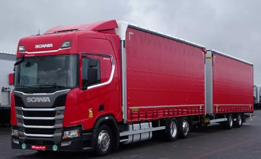 Scania R 410 / ZESTAW TANDEM 120 M3 / PRZEJAZDOWY / RETARDER / I-PARK COOL / 12.2018 R / zdjęcie 