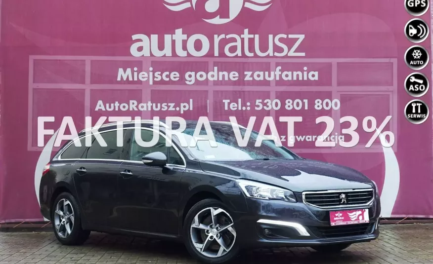 Peugeot 508 SW 180KM ALLURE Full Led Navi Skóry Automat Serwis Szklany Dach zdjęcie 