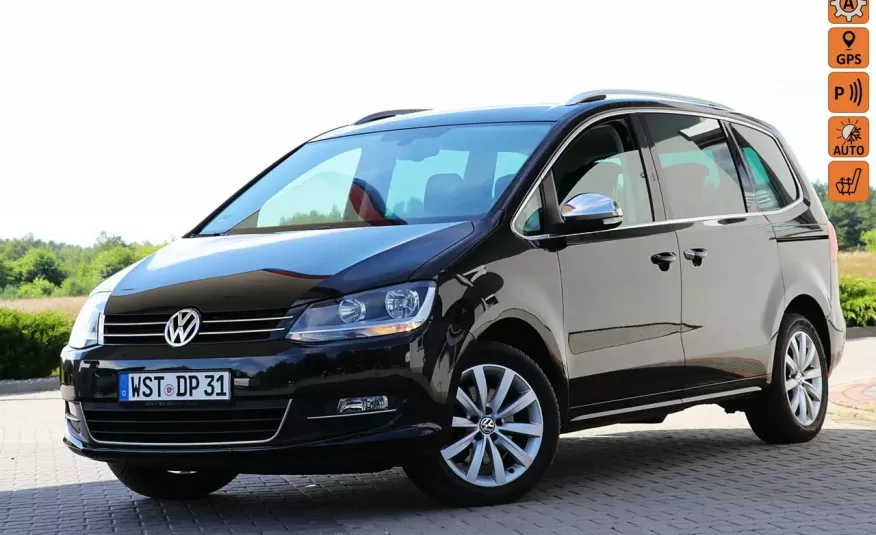 Volkswagen Sharan Pół Skóry Park Assist El.Drzwi Navi 3xKlimatronik Pdc HIGHLINE Niemcy zdjęcie 