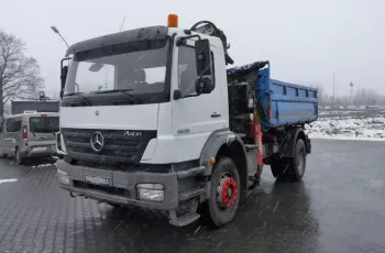 Mercedes AXOR 1828 / WYWROTKA 3-str + HDS HIAB / MEILLER /