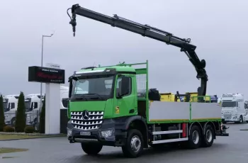 Mercedes AROCS 2636 / 6X4 / SKRZYNIOWY - 6.4 M + HDS HIAB XS 144 / PILOT / ROTATOR / EURO 6 /