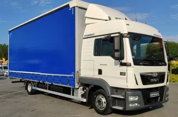 MAN TGL12.250 E6 Firana Tył Drzwi Dach Zsuwany Bogato Wyposażony