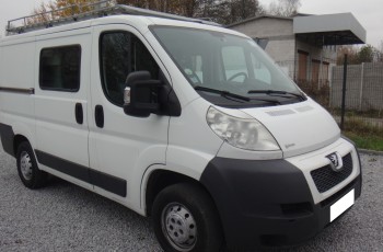 Peugeot brygadówka doka dubel kabina 7-osób bagażnik z drabinką 2013 klima