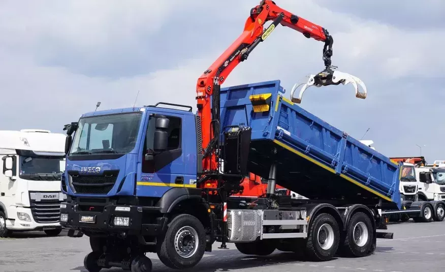 Iveco TRAKKER / 380T41 / E 6 / WYWROTKA + HDS / 6 X 4 / KOLEJOWY / ROTATOR / ŁYŻKA / CHWYTAK zdjęcie 