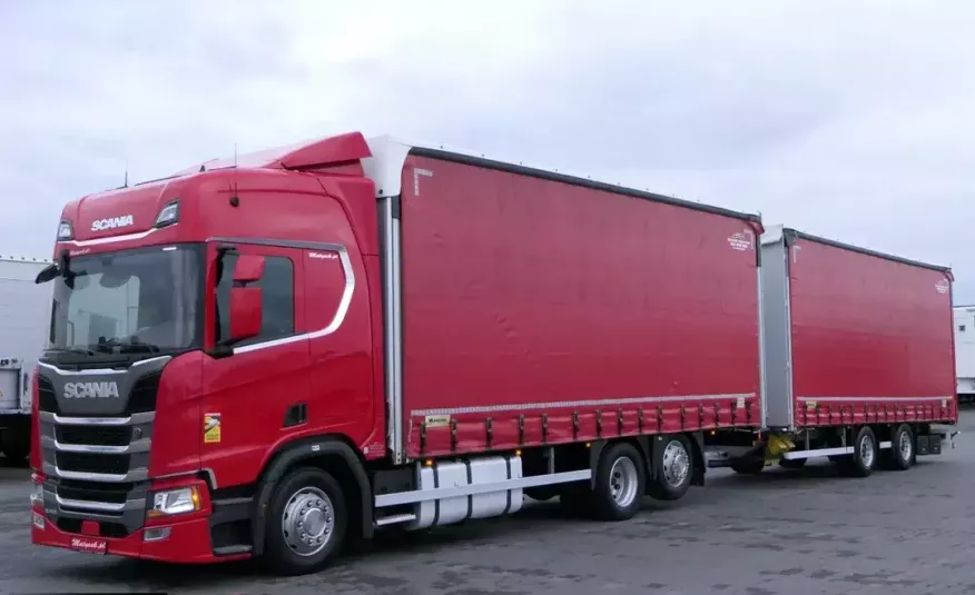 Scania R 410 / ZESTAW TANDEM 120 M3 / PRZEJAZDOWY / RETARDER / I-PARK COOL / EURO 6 / zdjęcie 