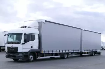 MAN TGL 12.250 / ZESTAW TANDEM PRZEJAZDOWY -120 M3 / 7.75 M + 7.75 M / REDOS / 2021 R /