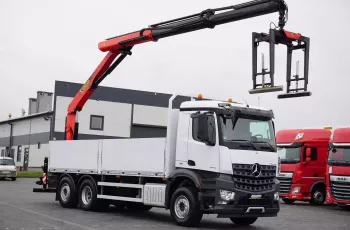 Mercedes / AROCS / 2642 / E 6 / SKRZYNIOWY + HDS / PALFINGER PK 22001 L / WYSIĘG 11 M / OŚ SKRĘTNA