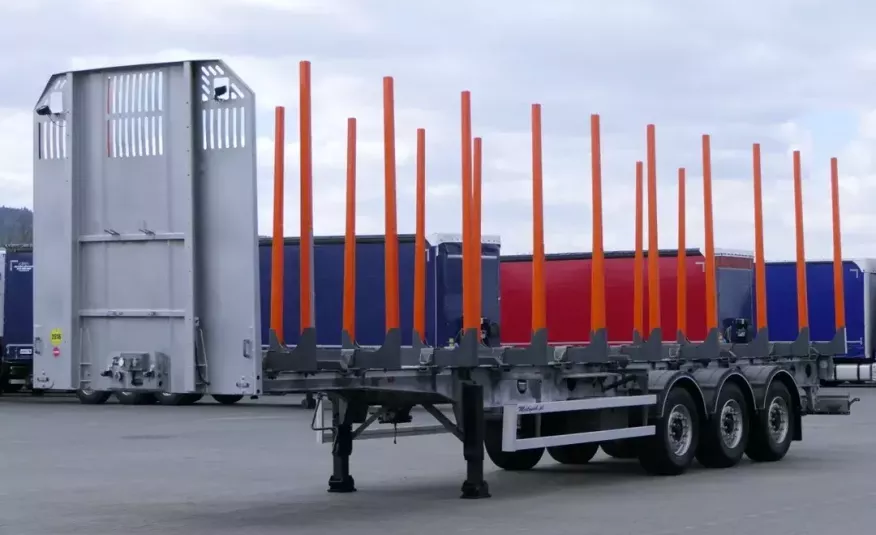 ZASŁAW NACZEPA / KŁONICOWA / DO DREWNA / DO DRZEWA / DO LASU / OŚ PODNOSZONA / zdjęcie 