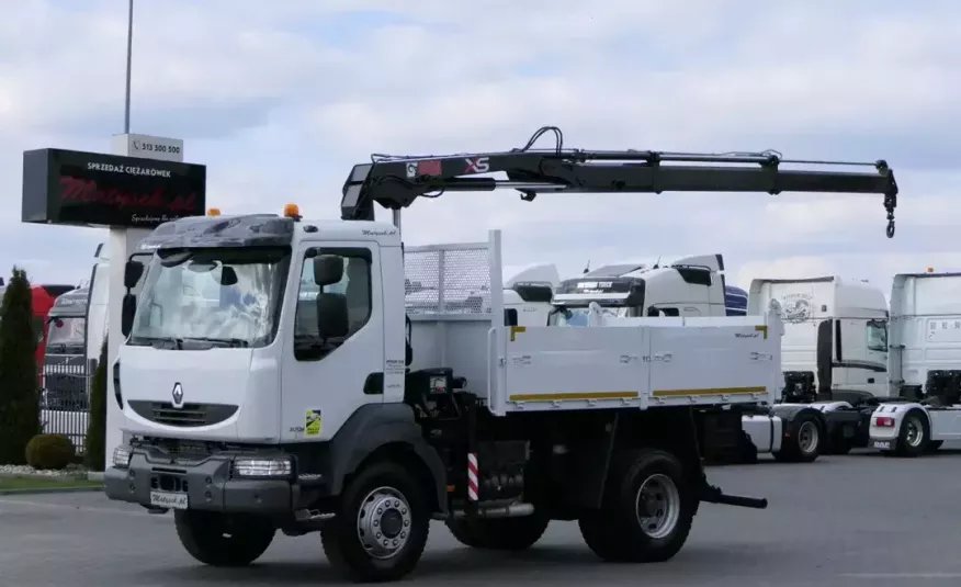 Renault MIDLUM 300 DXI / 4X4 / WYWROTKA - 3.7 M + HDS HIAB 099 / MANUAL / / zdjęcie 