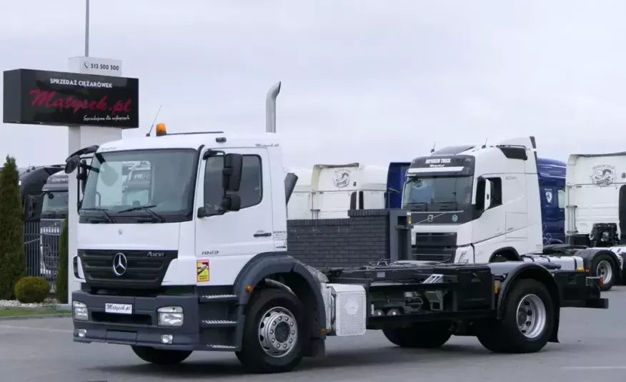 Mercedes AXOR 1829 / 4X2 / RAMA DO ZABUDOWY - 5.75 M / PTO / EPS + SPRZĘGŁO / HYDRAULIKA / SIŁOWNIK / zdjęcie 