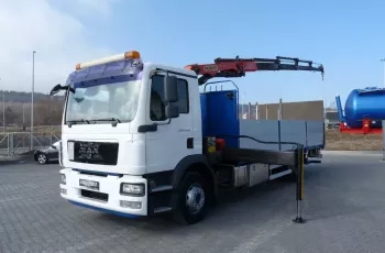 MAN TGM 15.250 / SKRZYNIA + HDS PALFINGER 12m / WINDA /