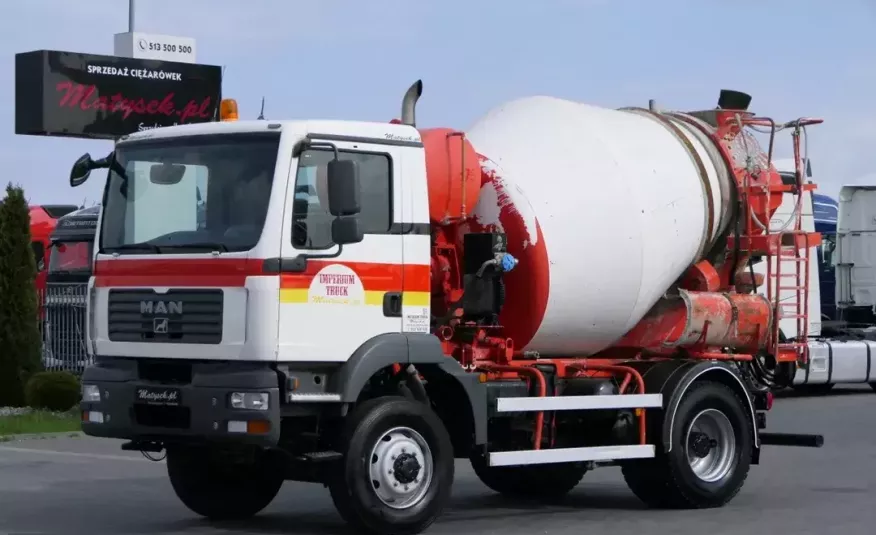 MAN TGM 13.280 / 4 X 4 / BETONOMIESZARKA - 4 M3 / IMER / AUTOMAT / zdjęcie 