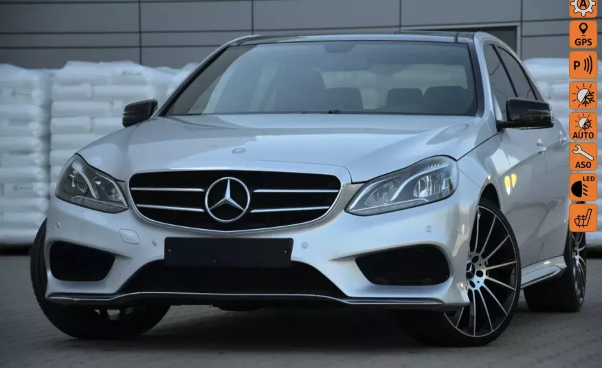Mercedes E 200 Opłacony 2.2D AMG Lift Serwis Panorama Navi Skóra+alcantara LED zdjęcie 1