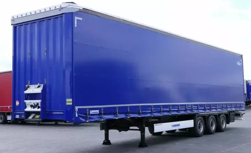 Krone FIRANKA / MEGA / DACH PODNOSZONY / OŚ PODNOSZONA / PALECIARA / LOW DECK / XL CODE / 2014 R / zdjęcie 
