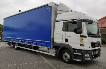 MAN TGL12.250 E6 Firana 9.50-Długi Ład-6850kg Zadbany Super STAN