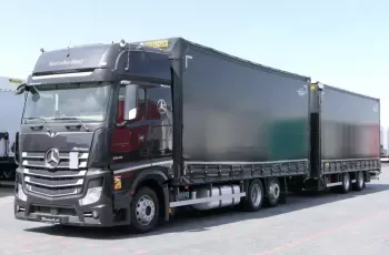 Mercedes ACTROS 2545 / ZESTAW TANDEM 120 M3 / PRZEJAZDOWY / GIGA SPACE / EURO 6 /