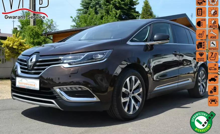Renault Espace LED Masaże Szyberdach Park assist Alufelgi Bogata wersja4 Control zdjęcie 