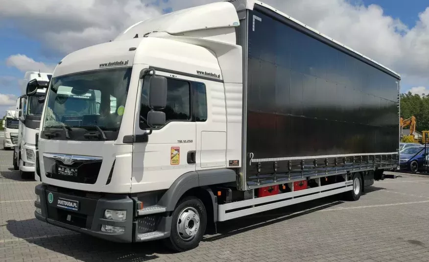 MAN TGL12.250 E6 Firana 9.30m długi Tył Drzwi + Winda zdjęcie 