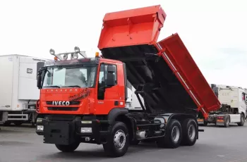 Iveco TRAKKER 360 / 6 X 4 / WYWROTKA 2 STRONNA / HYDROBURTA / MANUAL / CZOŁOWNICA /