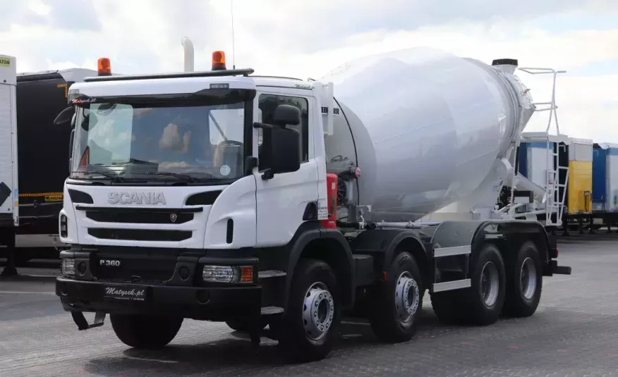 Scania P 360 / BETONOMIESZARKA / LIEBHERR - 9 M3 / GRUSZKA / BETONIARKA / 96 TYS KM / / zdjęcie 
