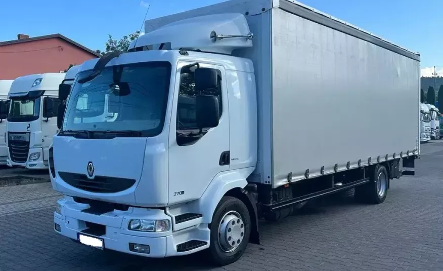 Renault MIDLUM 270.12 / FIRANKA + WINDA / 18 EUROPALET / ORYGINALNY PRZEBIEG / BEZWYPADKOWY / UŻYTKOWANY NA POTRZEBY WŁASNE zdjęcie 
