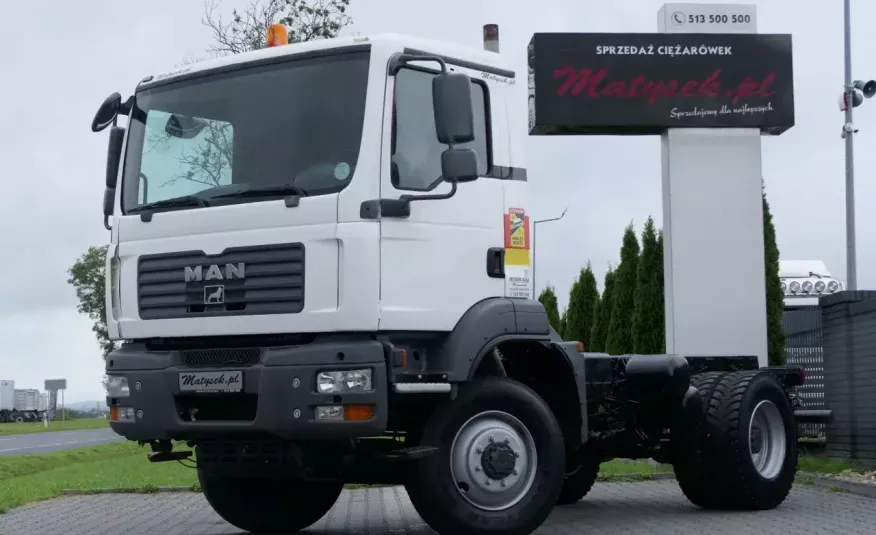 MAN TGM 15.280 / 4 X 4 / RAMA DO ZABUDOWY - 4.1 M / AUTOMAT / zdjęcie 