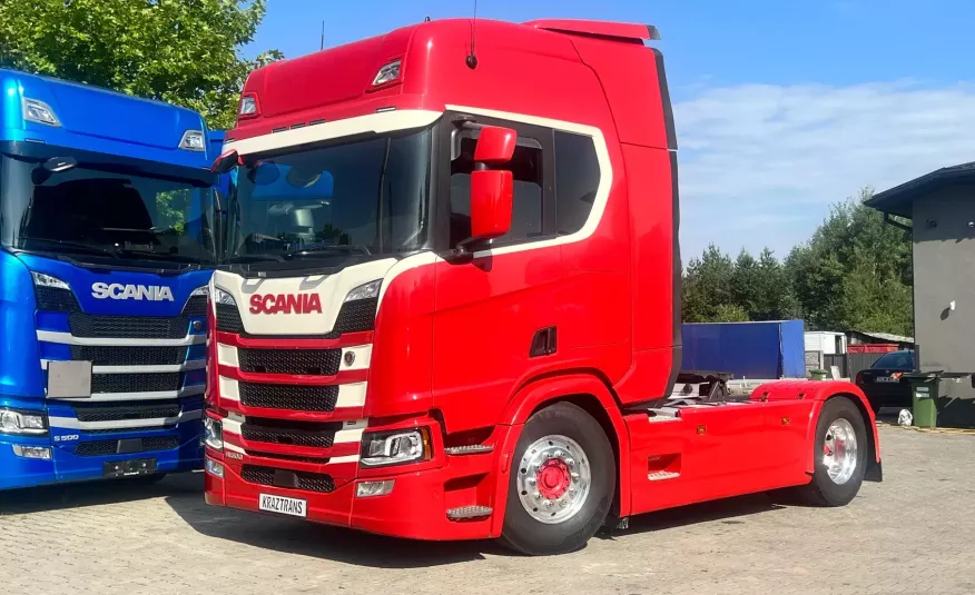 Scania R500 z Niemiec hydraulika MAX OPCJA cały na poduszce alcoa expres do kawy zdjęcie 