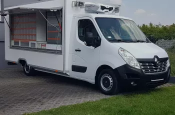 Renault Master SKLEP FOODTRUCK KONTENER NISKOPODŁOGOWY BAR KLIMA AUTOSKLEP
