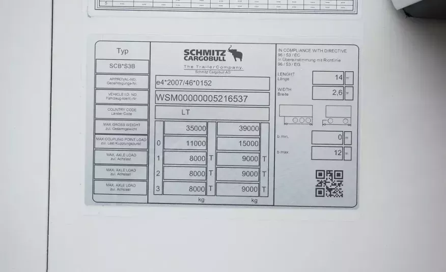 Schmitz CHŁODNIA / TK SLX 300 / OŚ PODNOSZONA zdjęcie 10