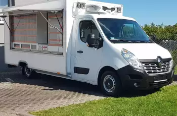 Renault Master SKLEP FOODTRUCK KONTENER NISKOPODŁOGOWY BAR KLIMA AUTOSKLEP
