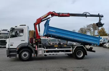 Mercedes AXOR 1829 4x2 Wywrotka 3 stronna / HDS HMF 635 Rotator