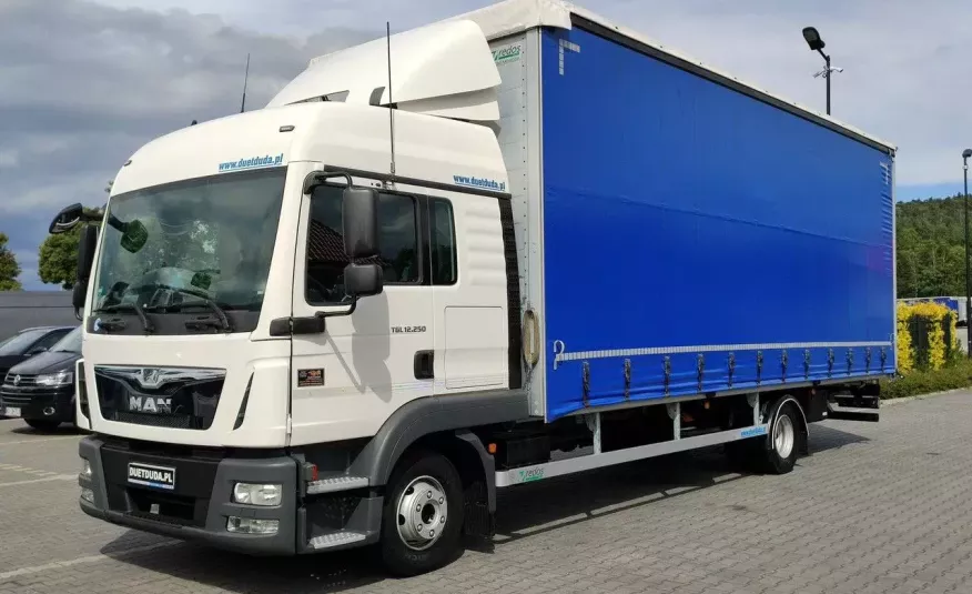 MAN TGL12.250 E6 Firana Tył Drzwi Dach Zsuwany Bogato Wyposażony zdjęcie 