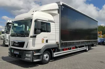 MAN TGL12.250 E6 Firana 9.30m długi Tył Drzwi + Winda