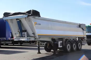 BENALU WYWROTKA - 27 M3 / CAŁA ALUMINIOWA / WAGA: 5 600 KG / 2 OSIE PODNOSZONE /