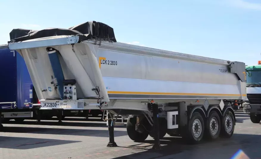 BENALU WYWROTKA - 27 M3 / CAŁA ALUMINIOWA / WAGA: 5 600 KG / 2 OSIE PODNOSZONE / zdjęcie 