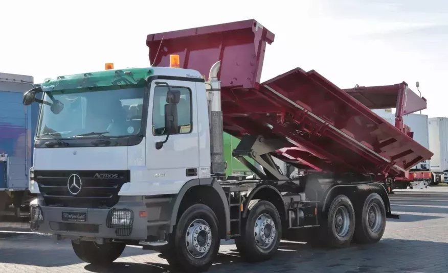 Mercedes ACTROS 3241 / 8 X 4 / WYWROTKA 2 STRONNA / HYDROBURTA / HYDROKLAPA / EPS + SPRZĘGŁO / zdjęcie 