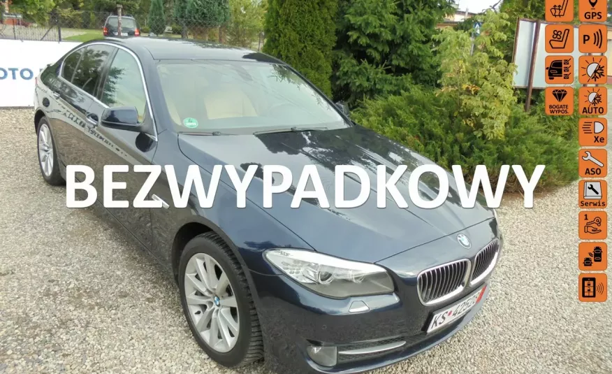 BMW 530 Bezwypadkowa , wyposażona , pełen serwis , patrz opis , jasne skóry zdjęcie 