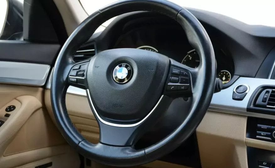 BMW 530 Czarna 530D 258KM Lift 6WB Serwis Jasna Skóra Navi Start/Stop pamięci zdjęcie 17