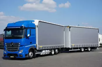 Mercedes ACTROS / 2545 / ACC / EURO 6 / ZESTAW PRZEJAZDOWY 120 m3